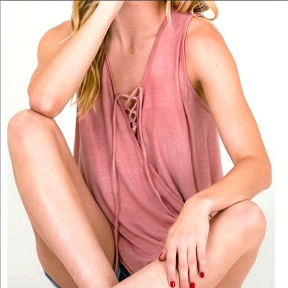 Sleeveless tank top in pink  medium large - Picture 5 of 7